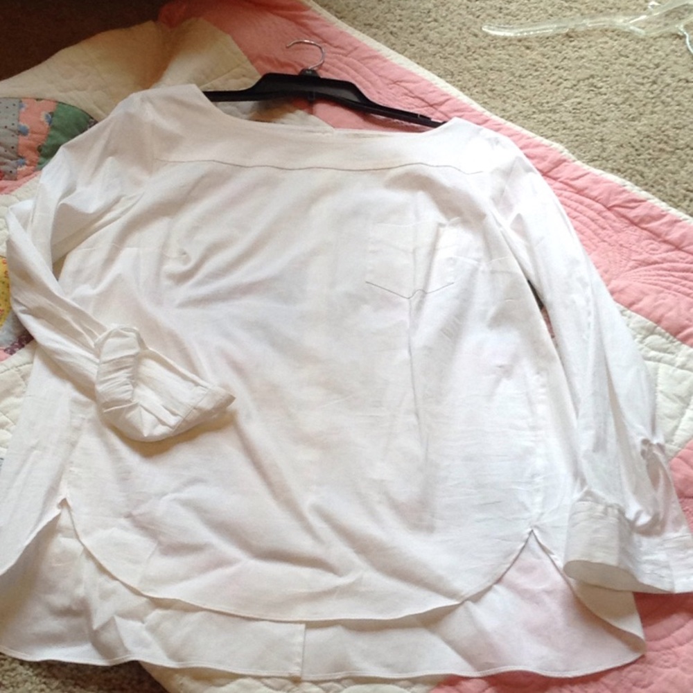 Crisp white cotton shirt
